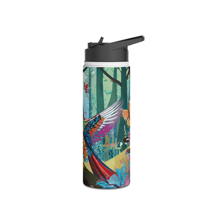 A Colorful Raptor Stainless Steel Water Bottle