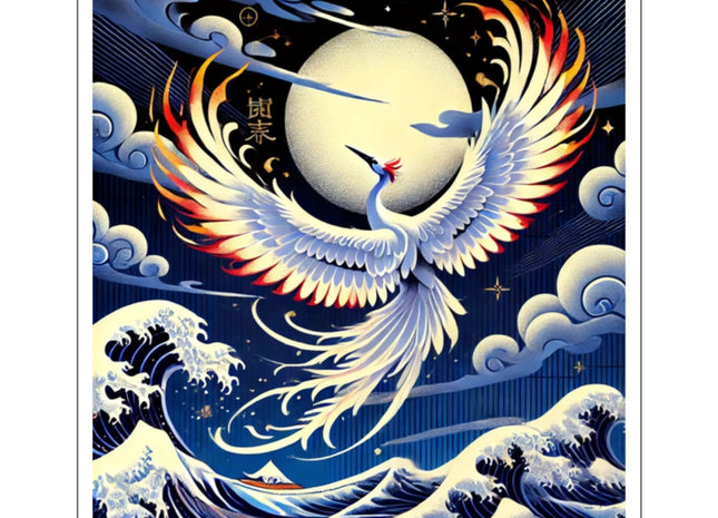 Majestic White Crane Die-Cut Magnets (5 Sizes)