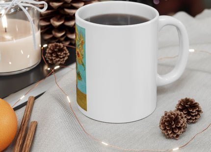 Vase with Twelve Sunflowers by Vincent van Gogh Ceramic Mug (11oz, 15oz)