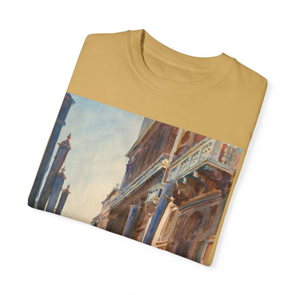 Gondola Moorings on the Grand Canal by John Singer Sargent  Unisex Garment-Dyed T-shirt