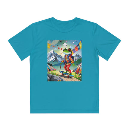 Skateboarding Frog Youth Competitor Tee – Whimsical Adventure & Playful Energy