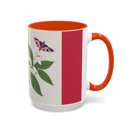 Blue Tit & Butterfly Colorful Mugs – Spring Harmony & Delicate Beauty
