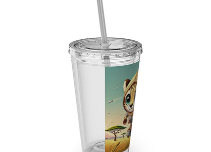 Swift Cheetah Sunsplash Tumbler with Straw, 16oz
