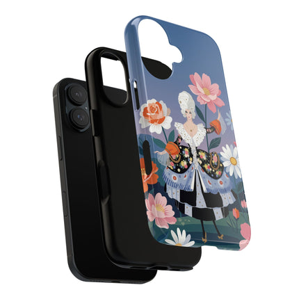 🌸🎀 The Grand Floral Promenade Phone Case – Art Deco Fashion Fantasy