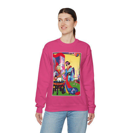 A Timeless Journey by Umberto Brunelleschi Heavy Blend™ Crewneck Sweatshirt