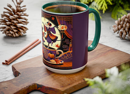 Theatrical Halloween Mice on Teacup Colorful Mugs (11oz, 15oz)