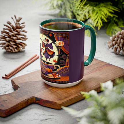 Theatrical Halloween Mice on Teacup Colorful Mugs (11oz, 15oz)