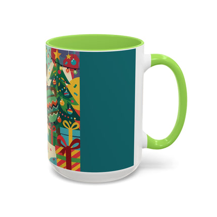 🎄✨ The Lady Of The Christmas Ornament Colorful Mug – Art Deco Holiday Fantasy