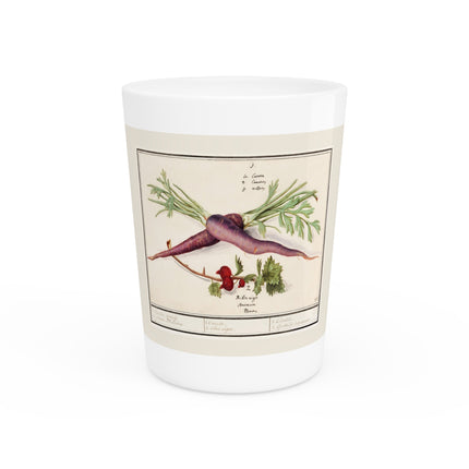 Carrot, Daucus carota and red currant, Ribes rubrum by Anselmus Boëtius de Boodt Ceramic Shot Glass