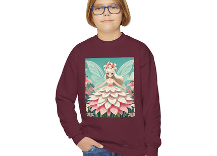 Lily Fairy in Bloom Youth Crewneck Sweatshirt