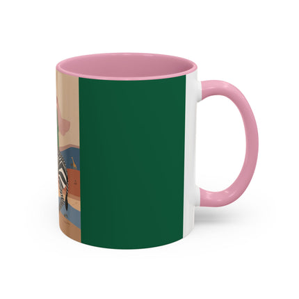 Zebra Rider Colorful Mugs – Safari Chic & Art Deco Adventure