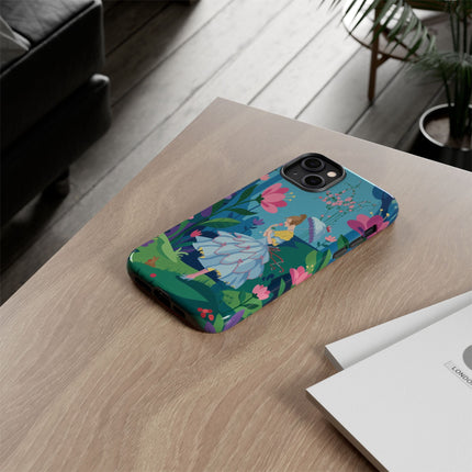 🌸☂️ A Stroll Through The Enchanted Forest Phone Case – Art Deco Floral Fantasy
