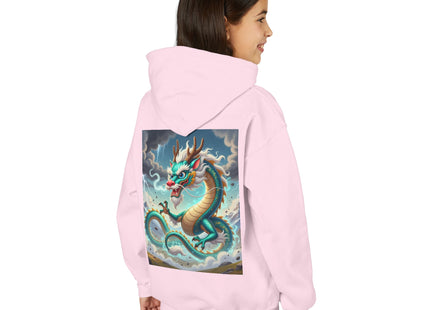 Tibetan Dragon in Battle Youth Heavy Blend Hooded Sweatshirt