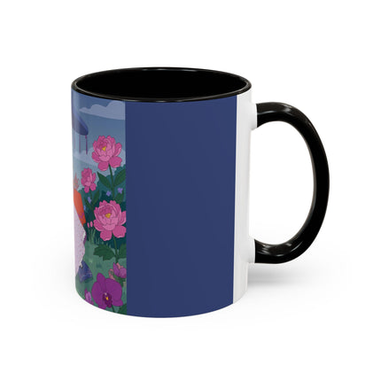 The Lady Of The Garden Tea Party Colorful Mugs – Art Deco Floral Elegance