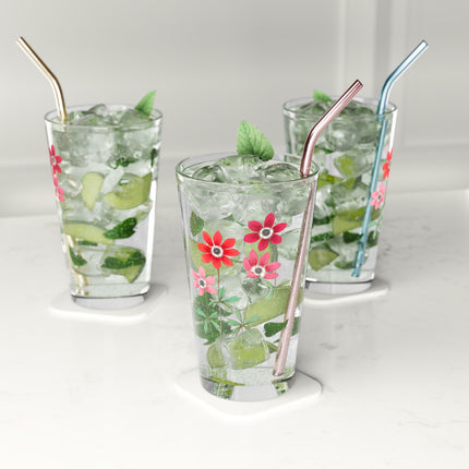 Anemone Flowers Glass, 16oz