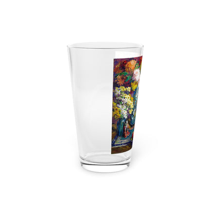 Fish, Fruits, and Flowers by Kathryn E. Cherry Glass, 16oz