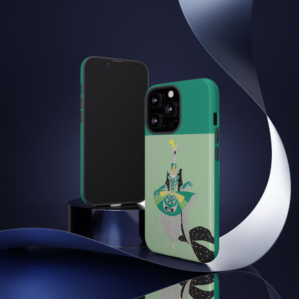 Peacock Dancer Phone Case – Opulent Glamour & Theatrical Elegance