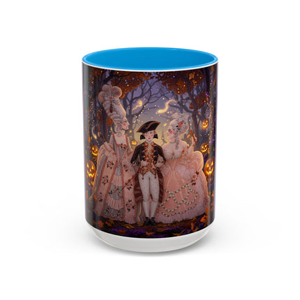 🎃🌙 The Midnight Court Of Pumpkin Grove Colorful Mug – Elegant Halloween Masquerade