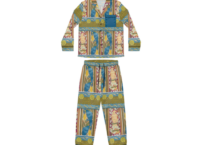 Eagle and Oak, Macaws and Corn by Maurice Pillard Verneuil Women’s Satin Pajamas