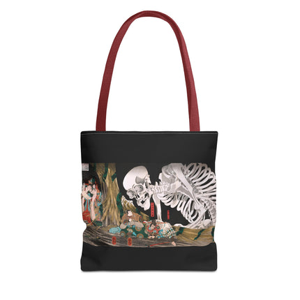 Mitsukuni Defying the Skeleton Spectre by Utagawa Kuniyoshi Tote Bag (AOP)