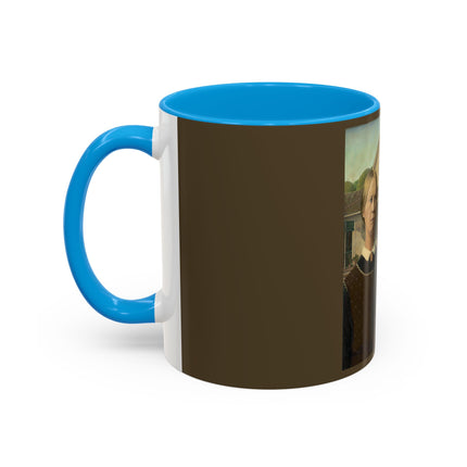 American Gothic by Grant Wood Colorful Mugs (11oz, 15oz)
