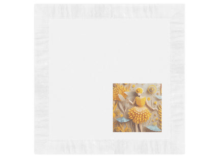 Dandelion Fairy White Coined Napkins