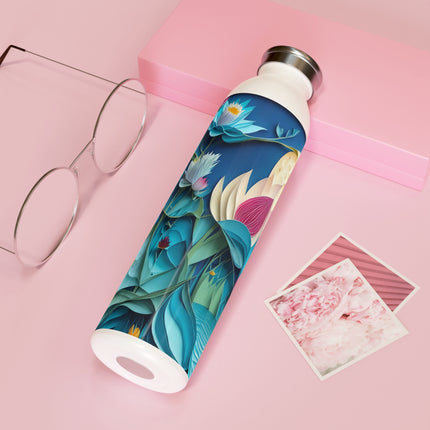 Ethereal Moonlit Lake Slim Water Bottle