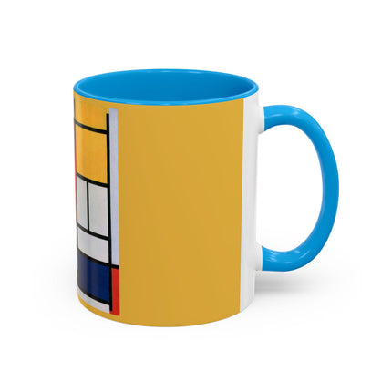 Composition with Red, Yellow, Blue, and Black by Piet Mondrian Colorful Mugs (11oz, 15oz)