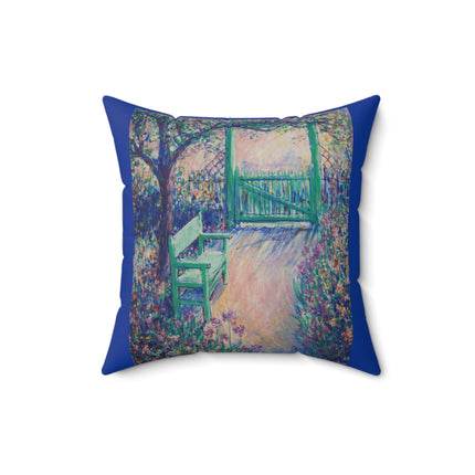 The Artist’s Garden by Theodore Earl Butler Spun Polyester Square Pillow
