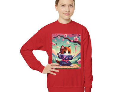 Samurai Kitten Youth Crewneck Sweatshirt