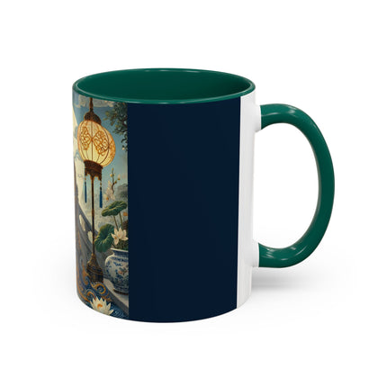Moonlit Bridge Gentleman Colorful Mug – Imperial Serenity & Moonlit Harmony