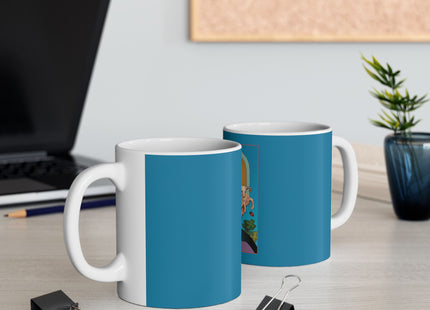 March & Aquamarine (from the Gem Series) by Sofia Chiostri Ceramic Mug 11oz