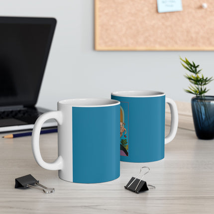 March & Aquamarine (from the Gem Series) by Sofia Chiostri Ceramic Mug 11oz