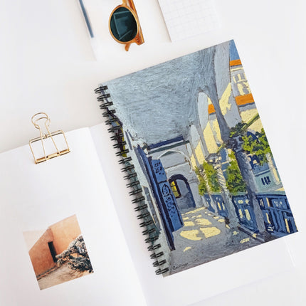 Gallery of a Moroccan Riad by George Gaudion Spiral Notebook - Ruled Line