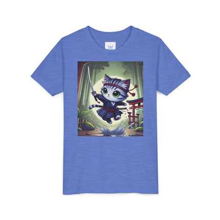 Moonlit Samurai Kitty Youth Short Sleeve Tee