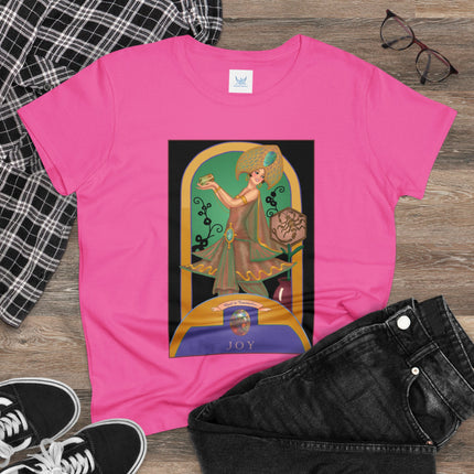 October & Opal, Tourmaline (from the Gem Series) by Sofia Chiostri Women's Midweight Cotton Tee