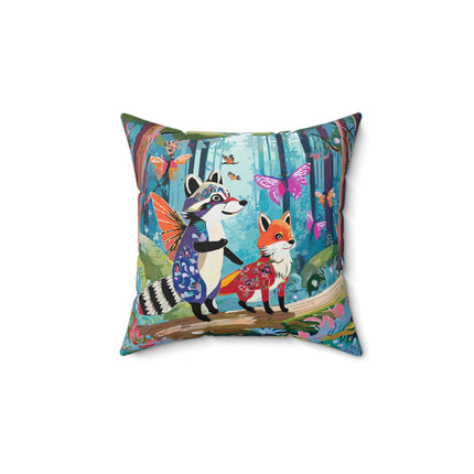Whimsical Woodland Spun Polyester Square Pillow