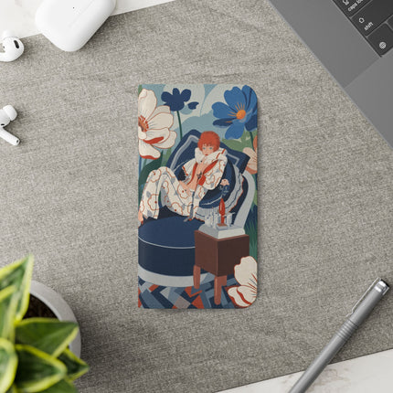 🌺🪞 The Lady Of The Grand Flower Salon Flip Case – Art Deco Floral Elegance
