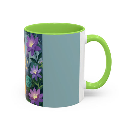 The Lady Of The Moonlit Garden Colorful Mugs – Art Deco Botanical Serenity