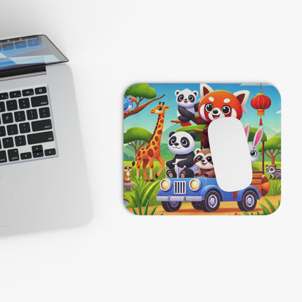 The Safari Friends on the Move Mouse Pad – Adventure, Friendship & Sunny Fun