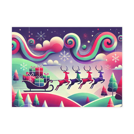 Festive Reindeer Flight Postcard Bundles (envelopes included)