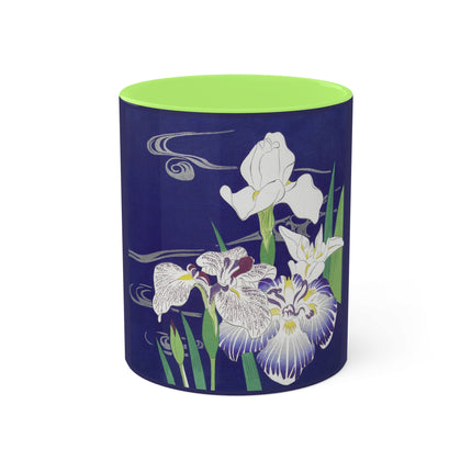 Irises by Kogyo Tsukioka Colorful Mugs, 11oz