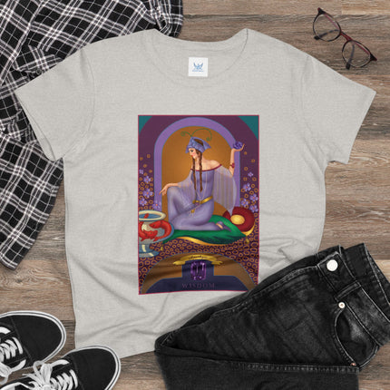 February & Amethyst (from the Gem Series) by Sofia Chiostri Women's Midweight Cotton Tee