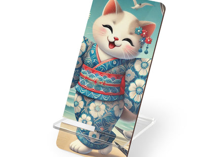 Geisha Kitten by the Seaside Mobile Display Stand for Smartphones