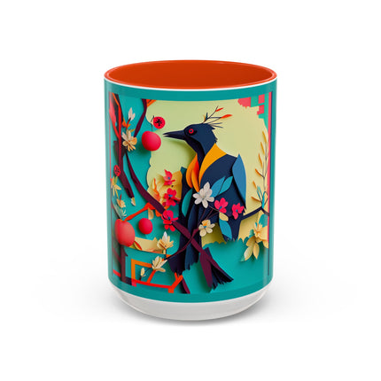 Curious Crow Colorful Mugs (11oz, 15oz)