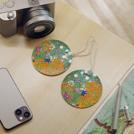Cottage Garden by Gustav Klimt Luggage Tags