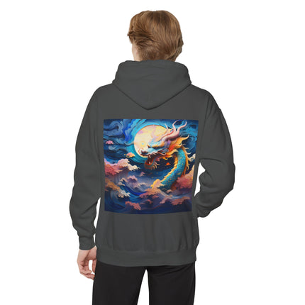 A Dragon's Ascent Unisex Garment-Dyed Hoodie