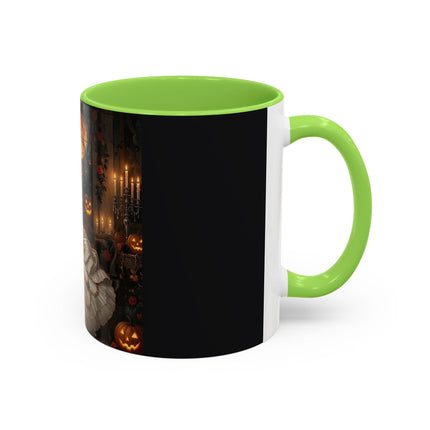 🌙🎃 The Moonlit Pumpkin Parlor Colorful Mug – Elegant Halloween Charm