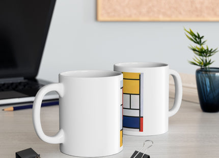 Composition with Red, Yellow, Blue, and Black by Piet Mondrian Ceramic Mug (11oz, 15oz)