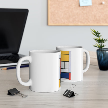 Composition with Red, Yellow, Blue, and Black by Piet Mondrian Ceramic Mug (11oz, 15oz)